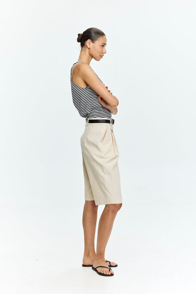 Noah Tencel Bermuda Beige
