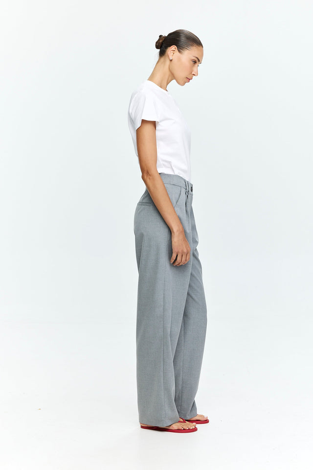 Noah Semi Tailored Pants Grey Melange