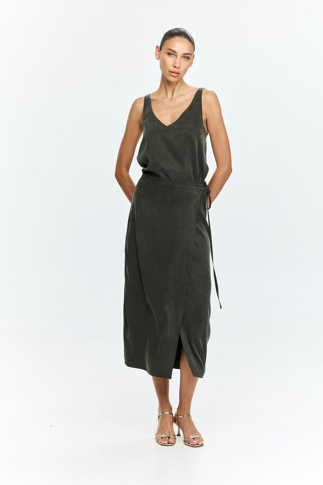 Erin Top Cupro Olive