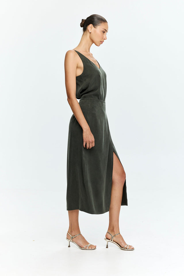 Harper Wrap Skirt Olive