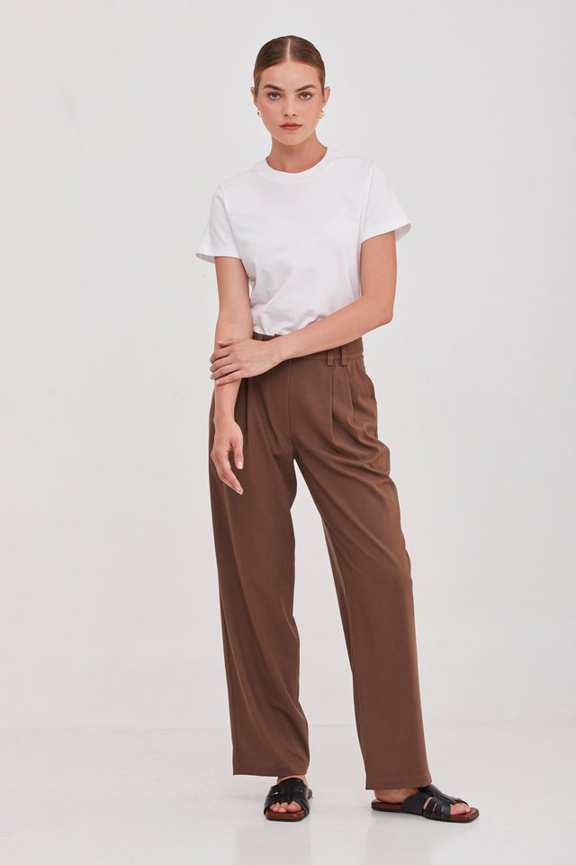 Noah Tailored Pants Brown