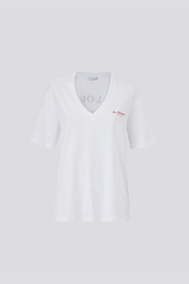 The Lovers Oversized V T White