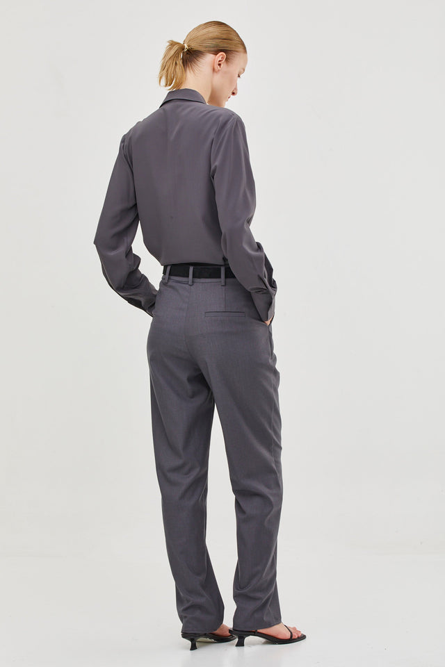 Molly Silk Blouse Grey