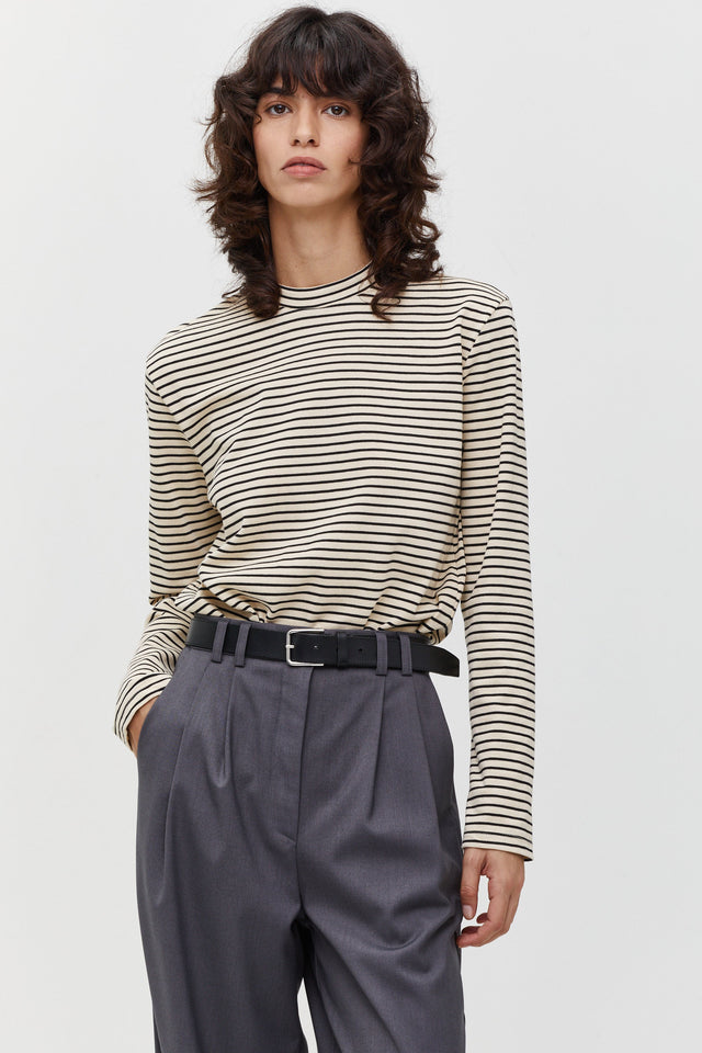 Long Sleeve T Natural Black