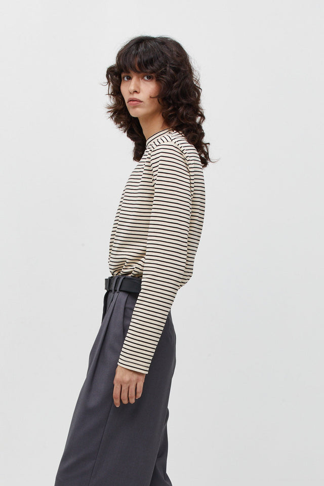 Long Sleeve T Natural Black