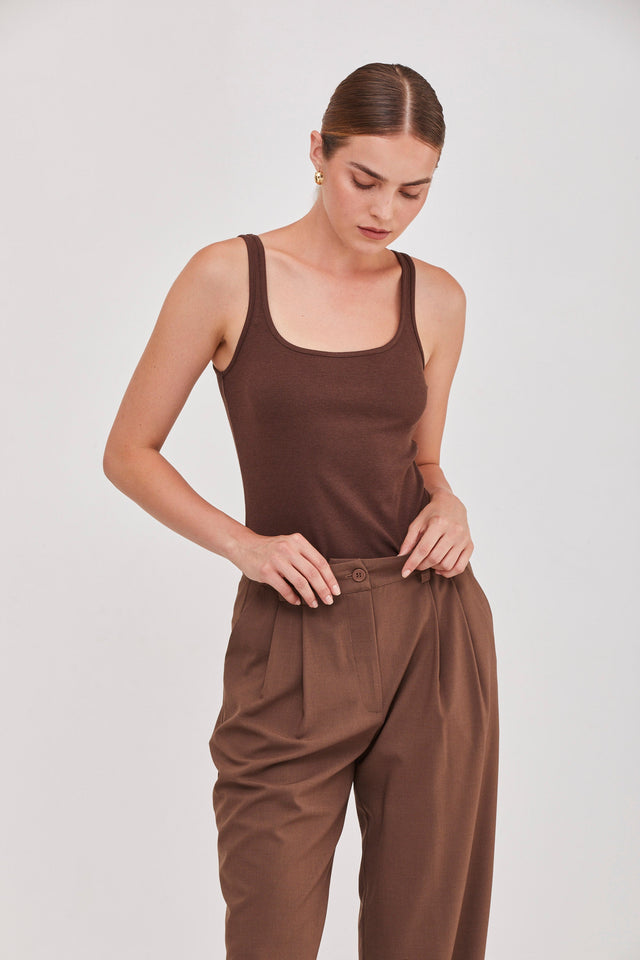 Sol Tank Top Brown