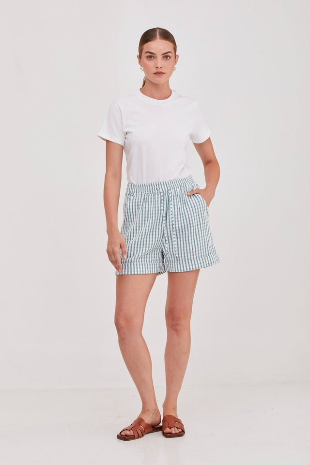 Jules Shorts Green stripes