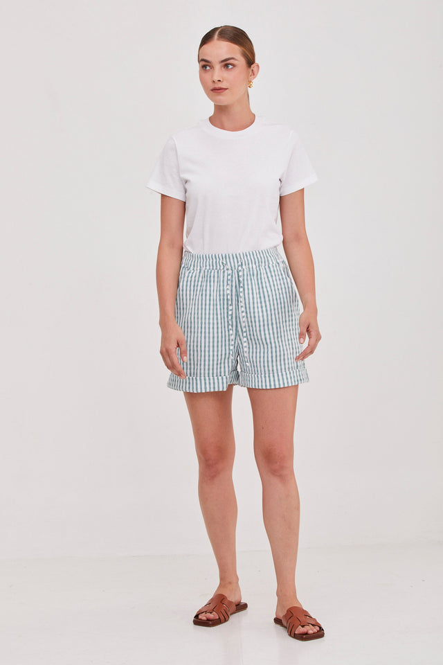 Jules Shorts Green stripes