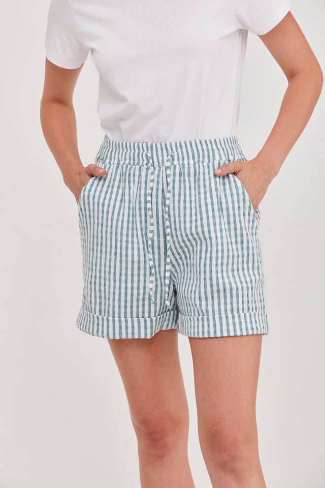 Jules Shorts Green stripes