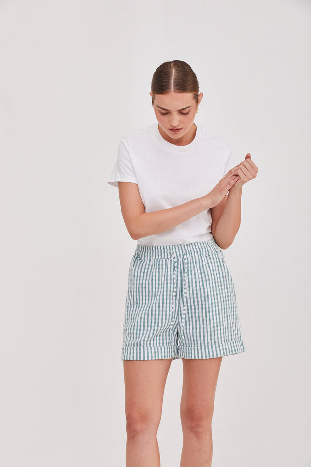 Jules Shorts Green stripes