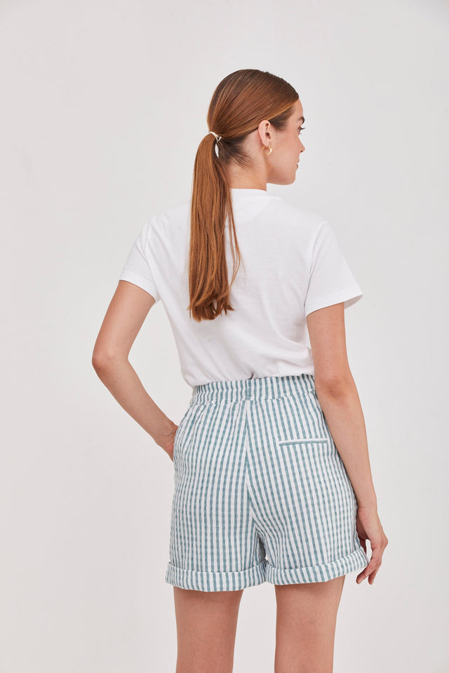 Jules Shorts Green stripes