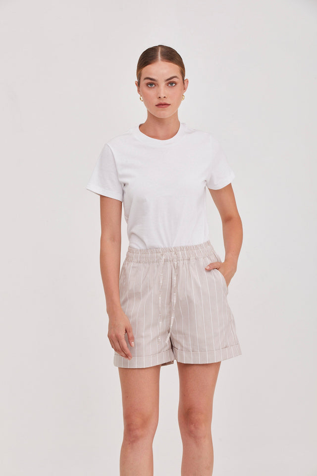 Jules Shorts Brown stripes