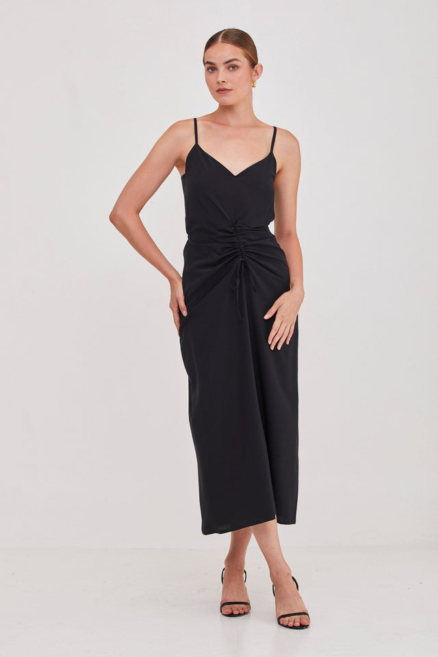 Nina Summer Silk Dress Black