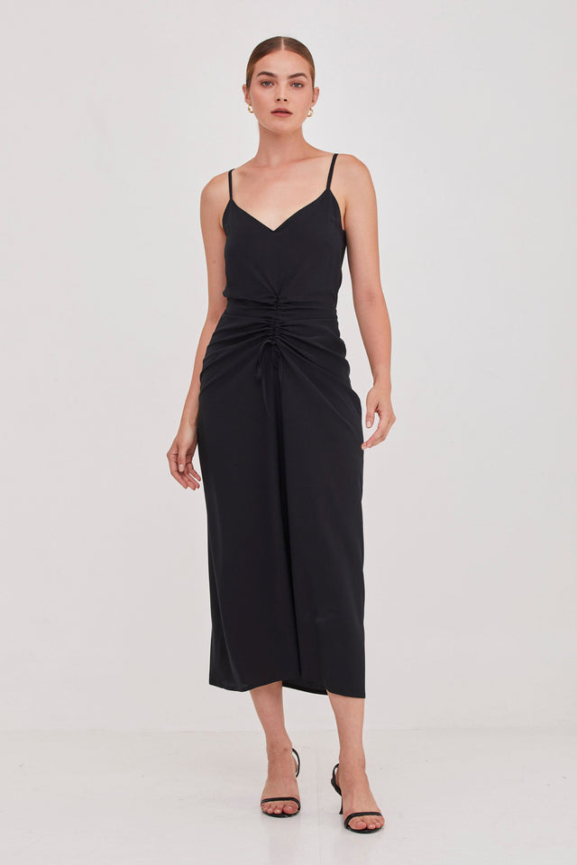 Nina Summer Silk Dress Black
