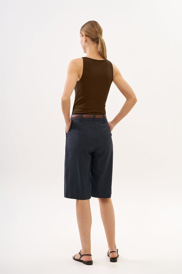 Vera Rib Tank Top Cashew Brown