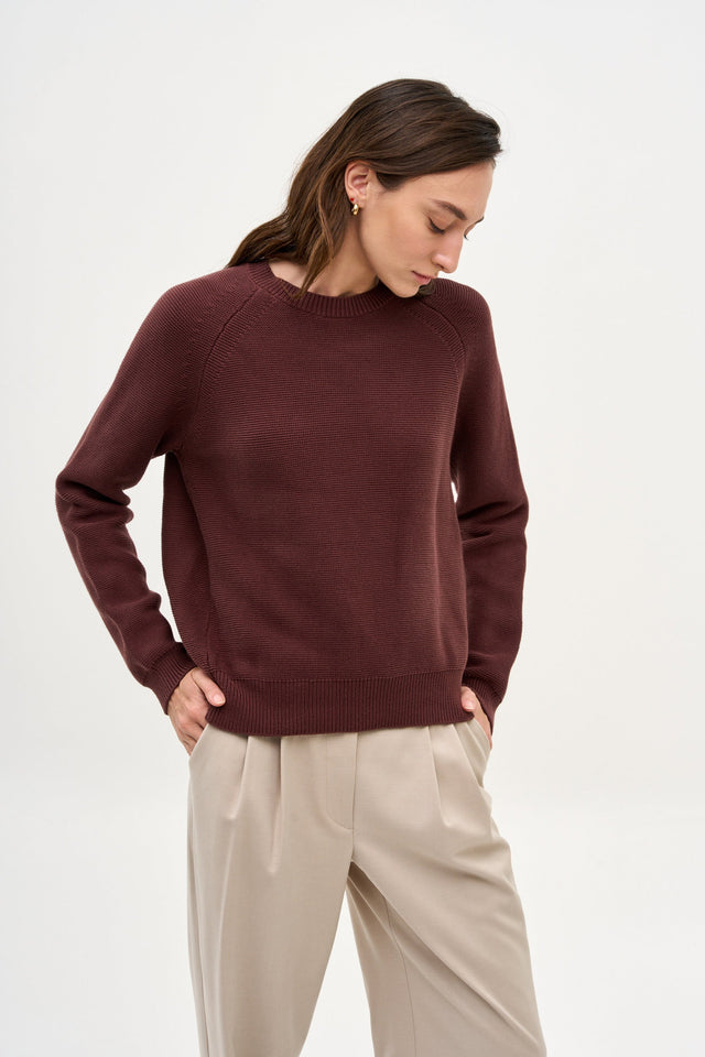 Billy Sweater Deep Mahogany