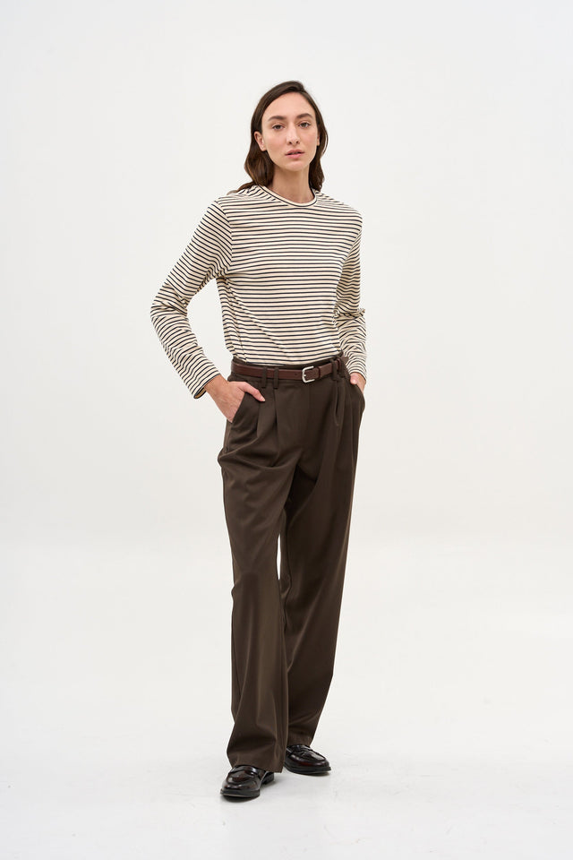 Noah Tailored Pants Dusty Brown