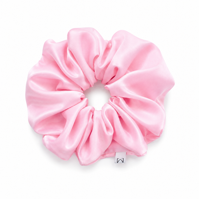 Pink Tencel Scrunchie