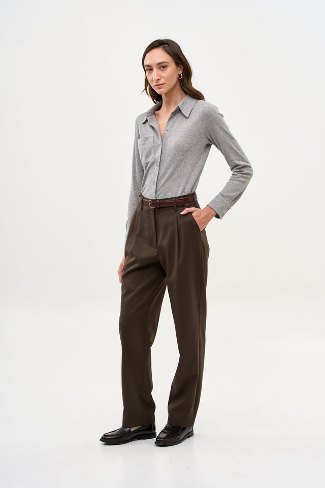 Harry Tailored Pants Dusty Brown