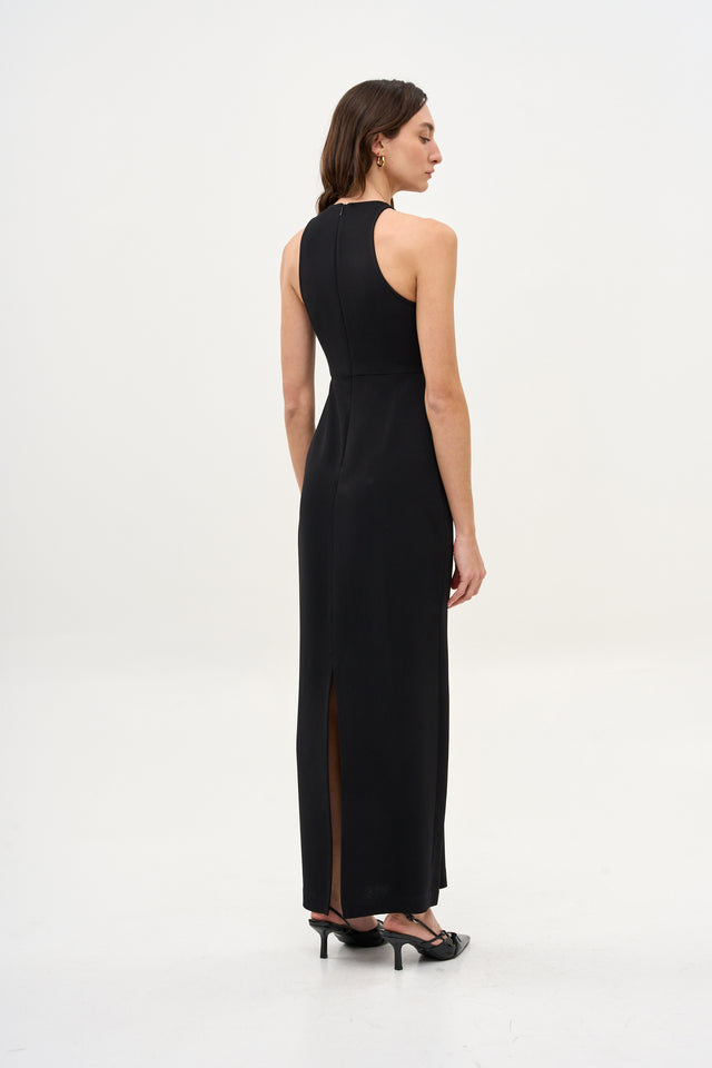 Nicki Maxi Dress Crepe Black