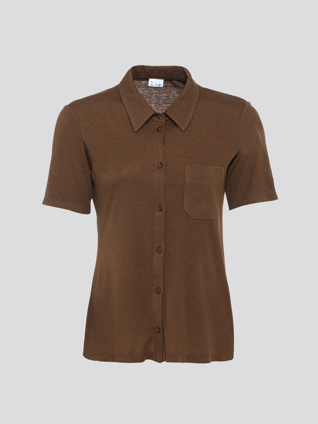 Alison Soft Blouse Dark Brown