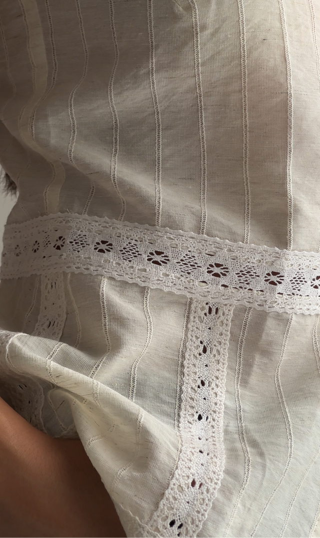 Camille Lace Top Beige