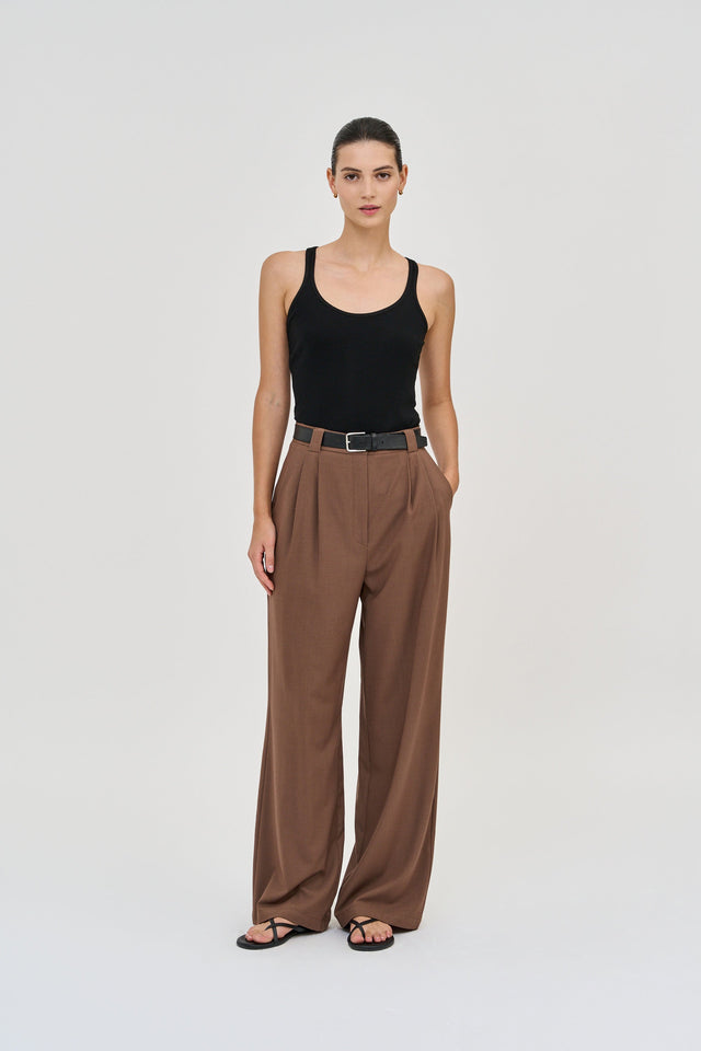 Luca Tailored Pants Light Brown