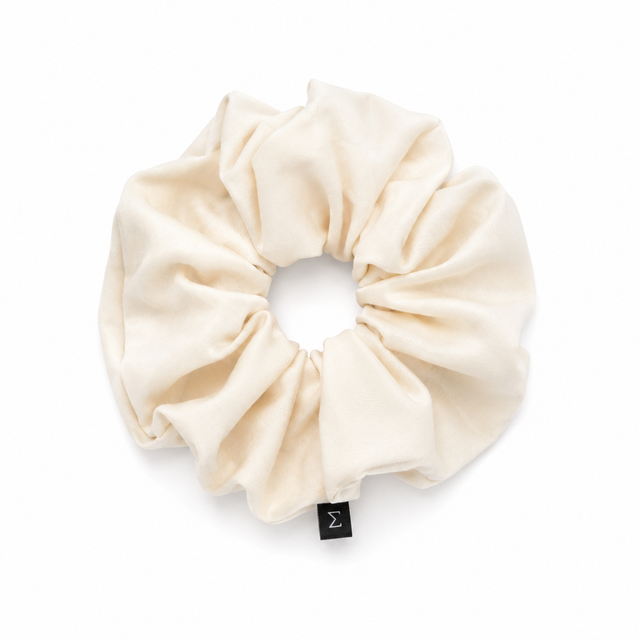Creme Tencel Scrunchie