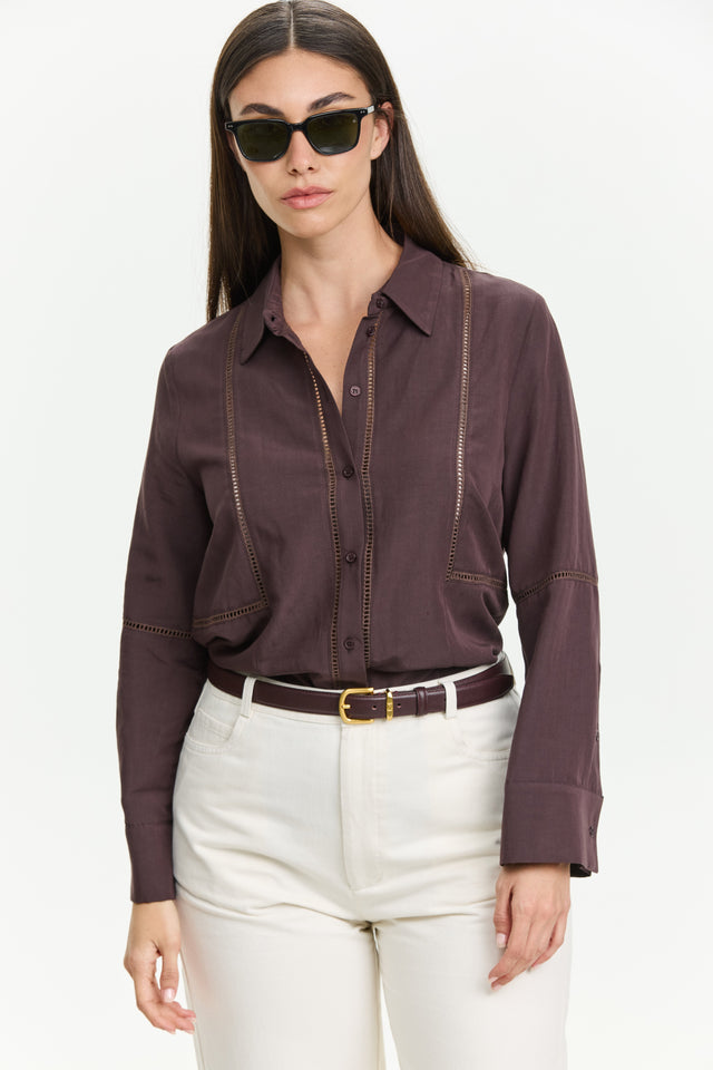 Molly Blouse Choclate Brown