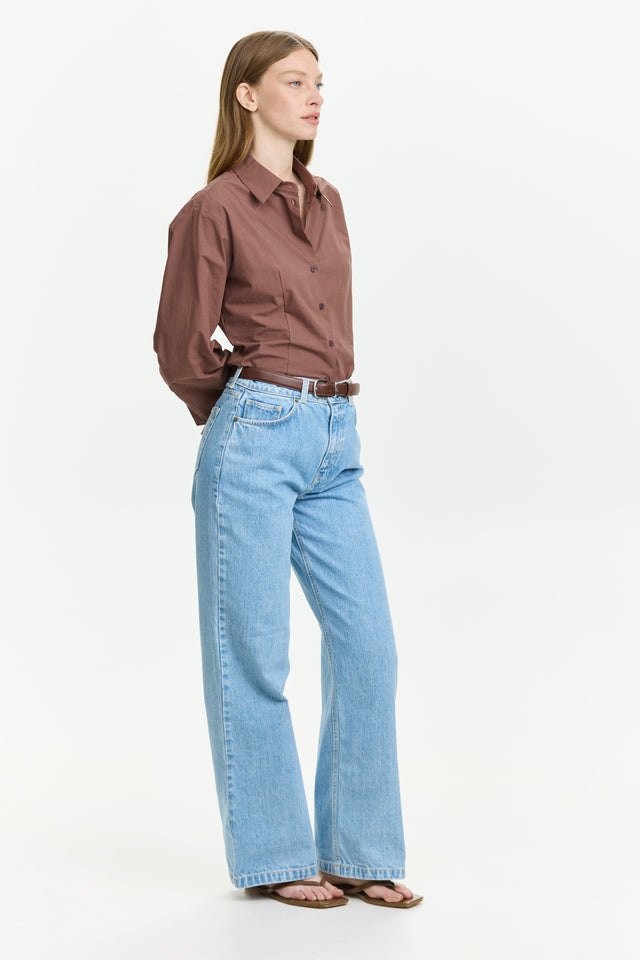 Wide Leg Denim Light Blue