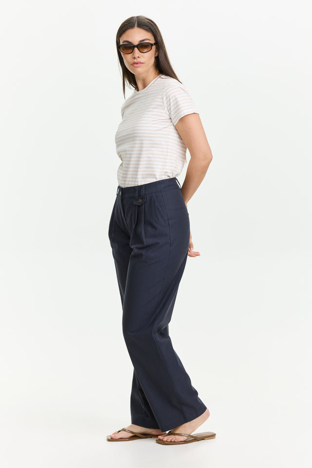 Noah Tencel Pants Navy Blue