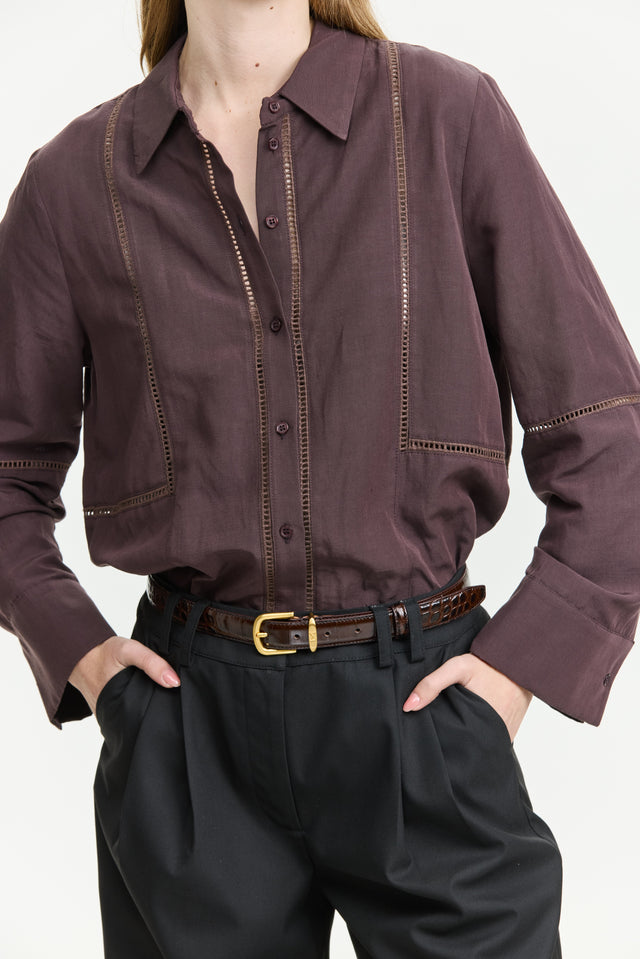 TRES Signature Belt Croco