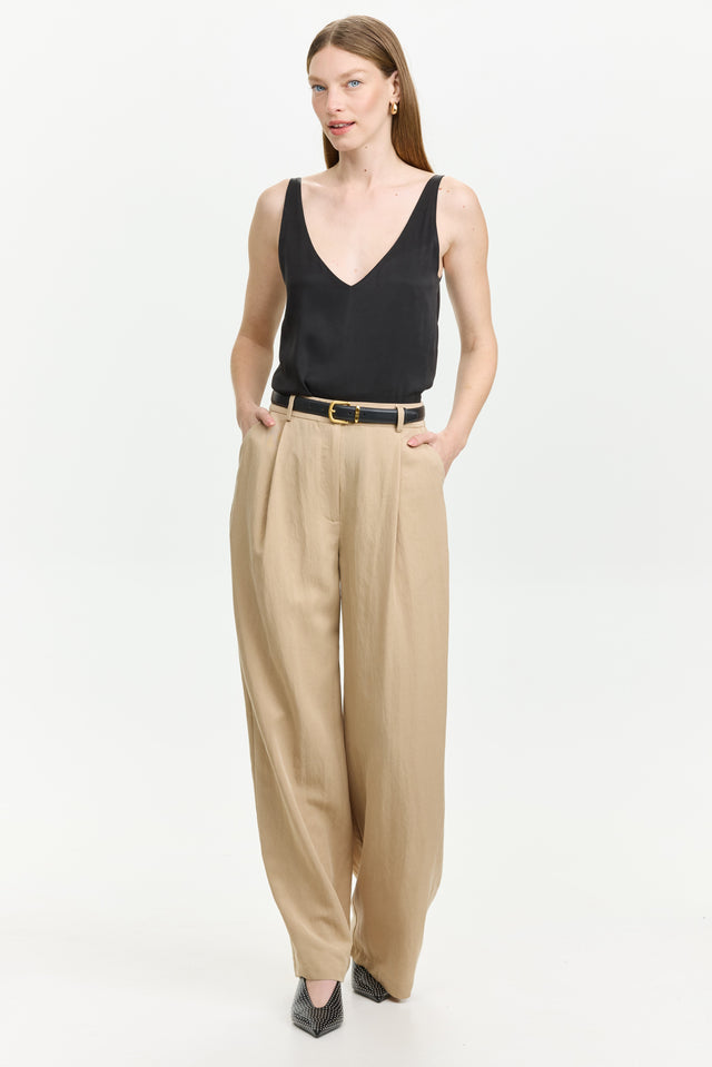Oliver Cotton Pants Beige