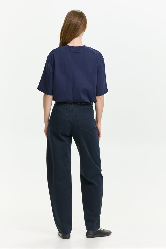 Barrel Leg Pants Navy