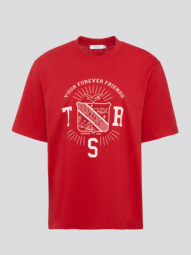 TRES Oversized T Red