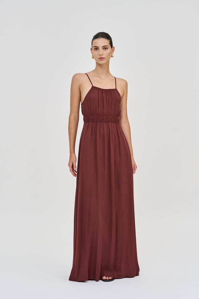 Helena Dress Burgundy