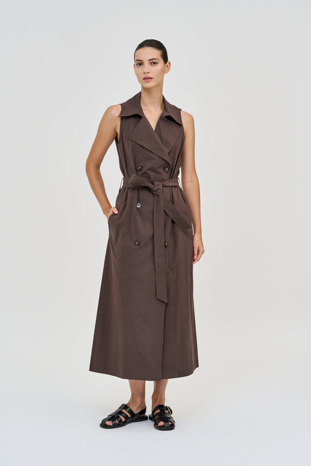 Trench Dress Brown