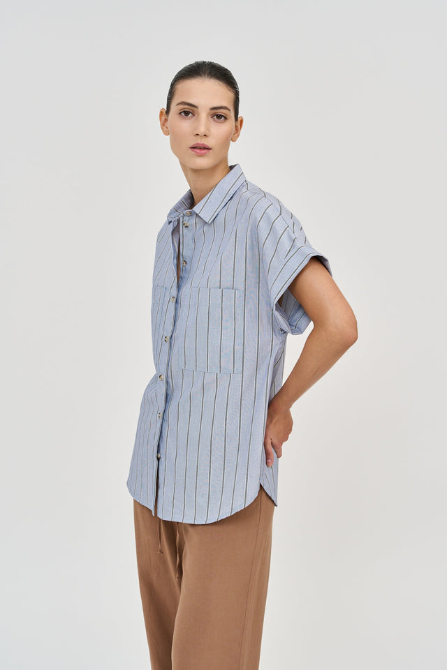 Daniel Blouse Light Blue stripes