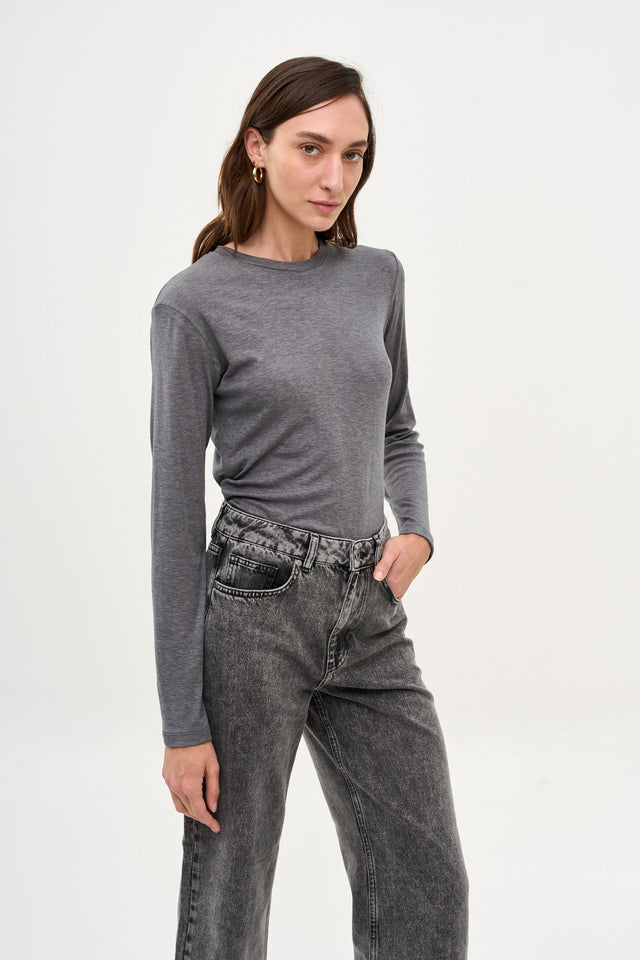 Mili Tencel Silk Top Grey