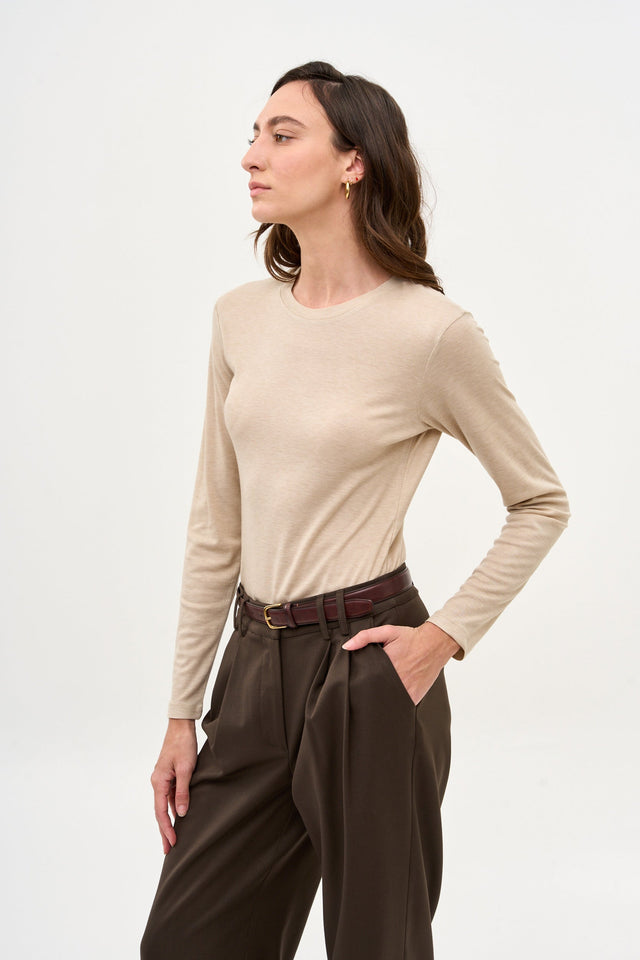 Mili Tencel silk Top Beige