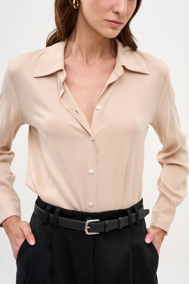 Cupro Blouse Beige