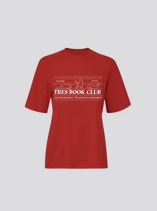 Book club Oversized T Red