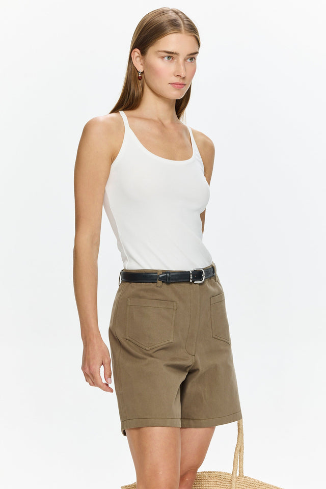 Pre-order: Lin Scop-neck Top White