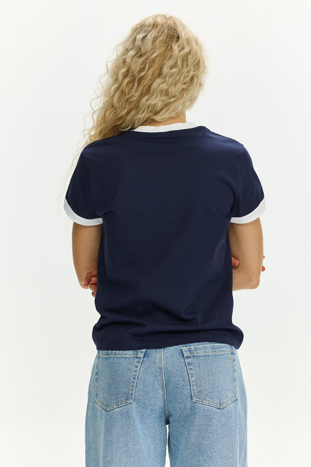 Trust The Change Fitted T Navy