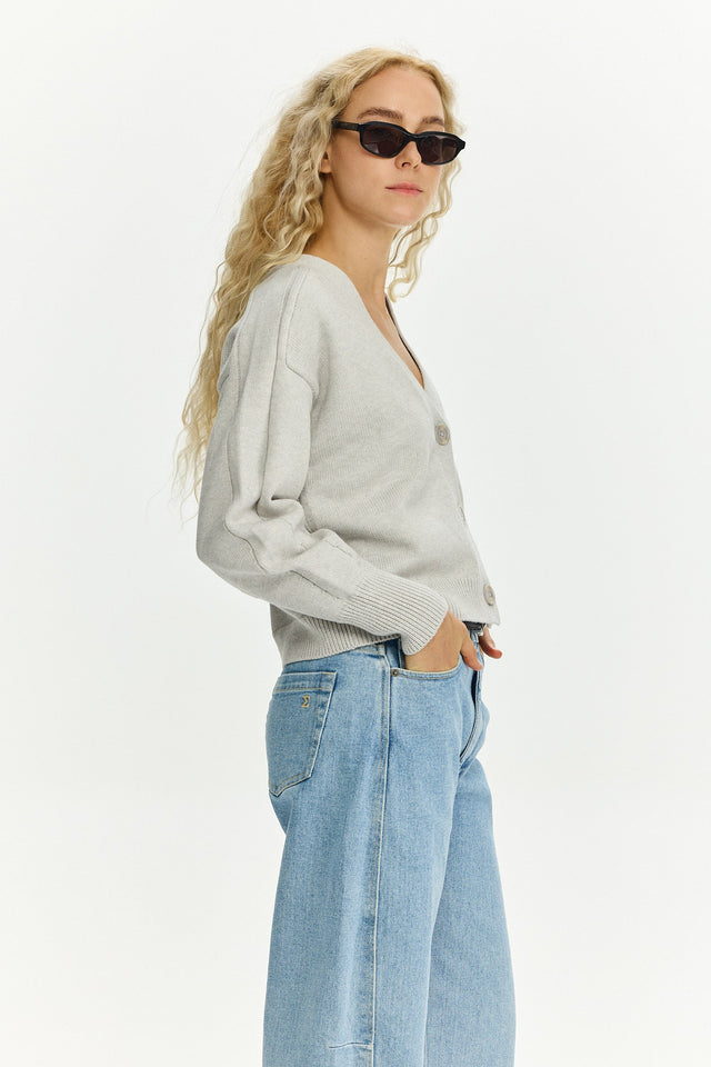 Mia Cardigan Grey Melange