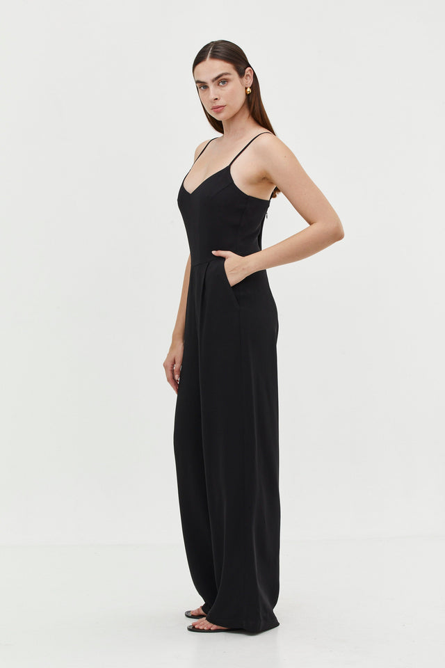 Lily Jumpsuit Crepe Black