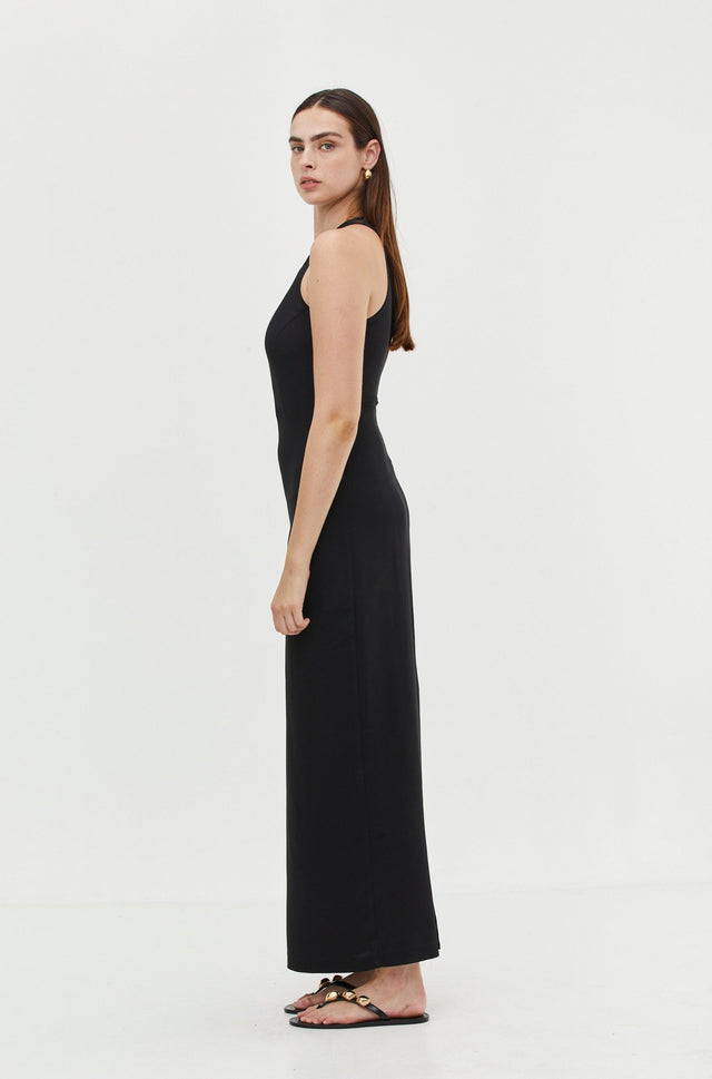 Nicki Maxi Dress Crepe Black