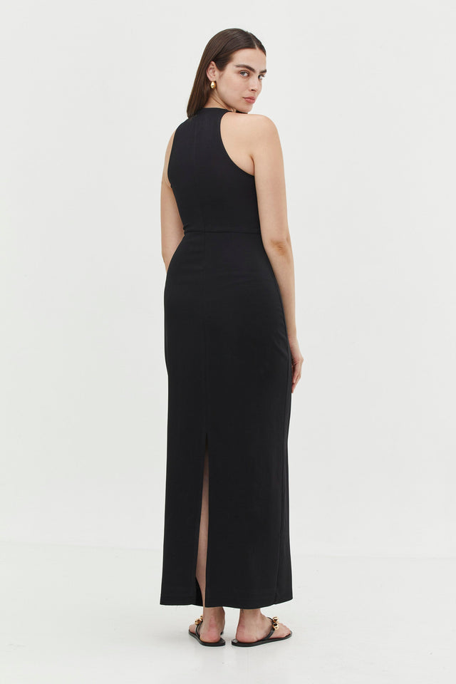 Nicki Maxi Dress Crepe Black