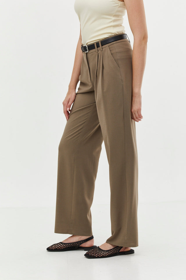 Noah Tailored Pants Dusty Olive