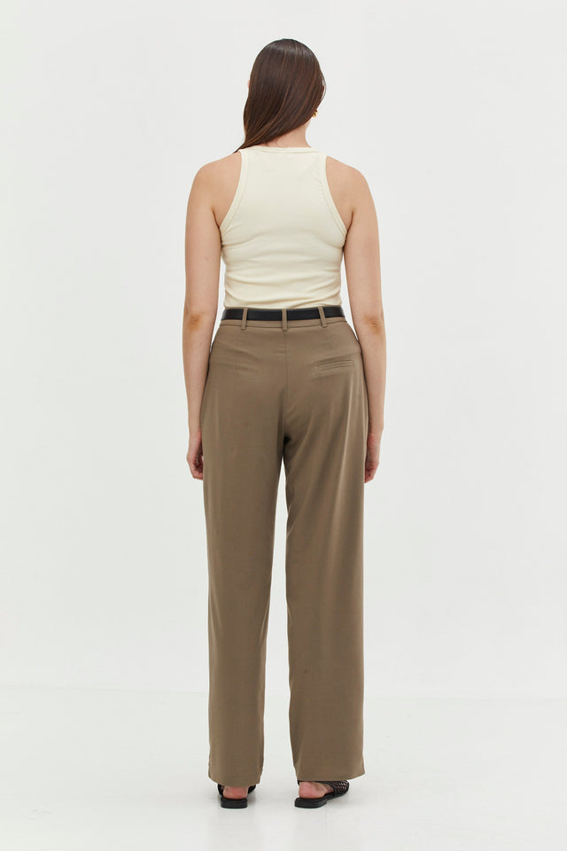 Noah Tailored Pants Dusty Olive